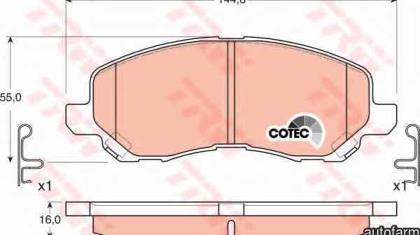 Set placute de frana MITSUBISHI (GAC) ASX TRW GDB3287