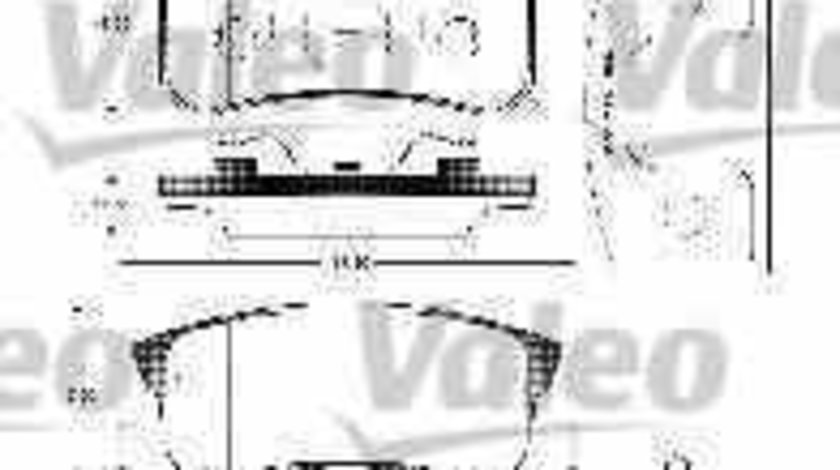 Set placute de frana MITSUBISHI OUTLANDER II CWW VALEO 598520