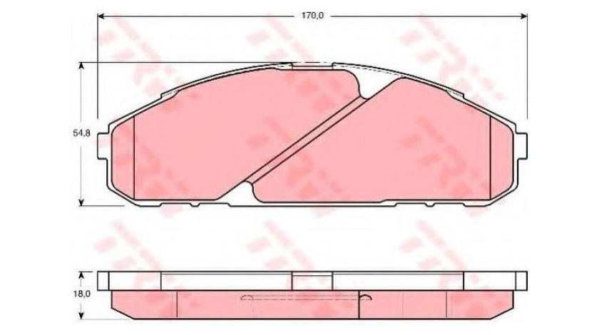 Set placute de frana Nissan PATROL GR (Y60, GR) 1987-1998 #2 050700