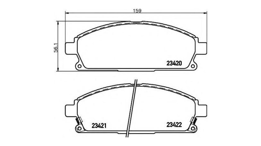 Set placute de frana Nissan X-TRAIL (T30) 2001-2007 #2 067412