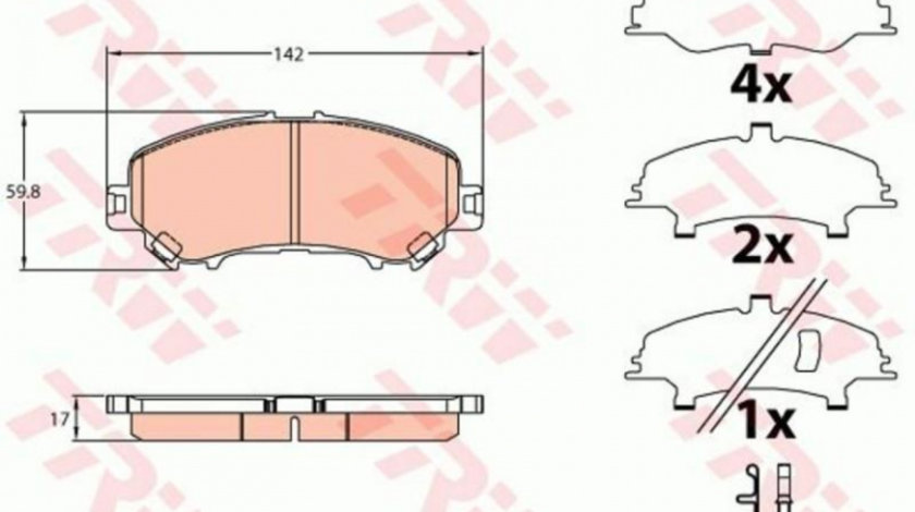 Set placute de frana Nissan X-TRAIL (T32) 2013-2016 #2 2206503