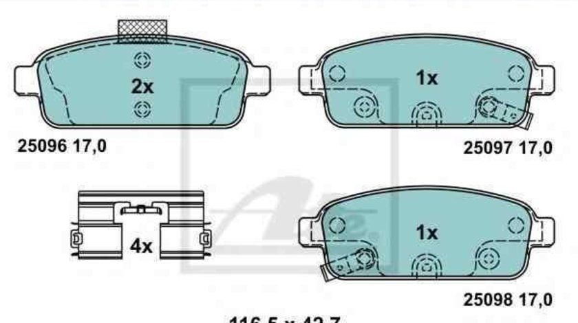 Set placute de frana OPEL ASTRA GTC J ATE 13.0470-7264.2