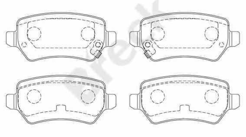 Set placute de frana OPEL ASTRA H L48 BRECK 23417 00 704 10