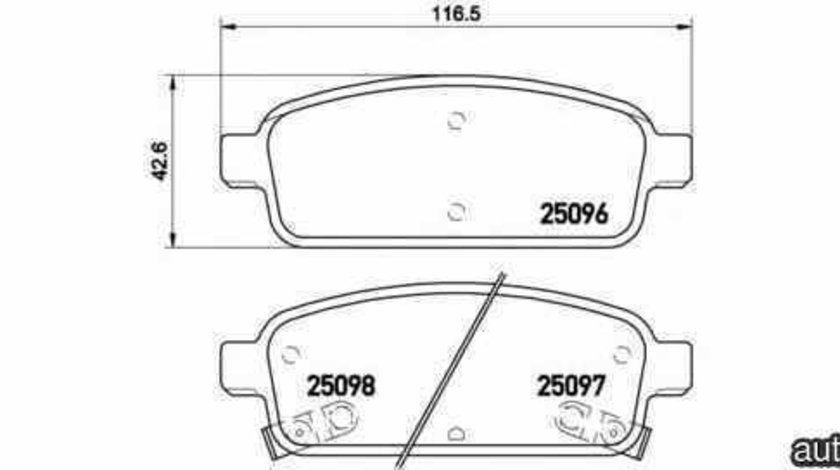 Set placute de frana OPEL ASTRA J BREMBO P 59 078