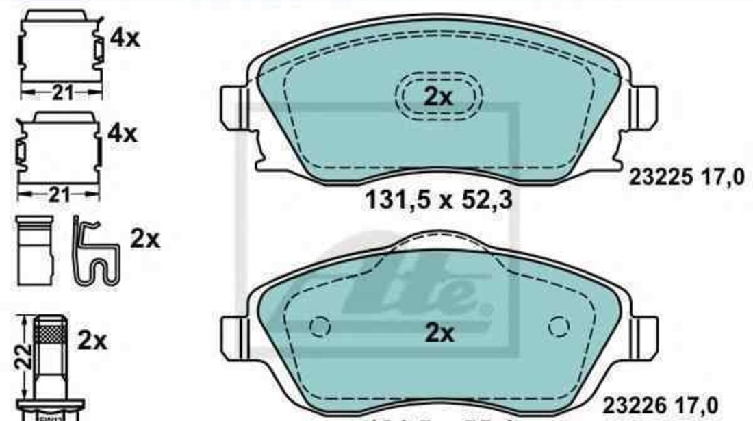 Set placute de frana OPEL TIGRA TwinTop ATE 13.0470-2857.2