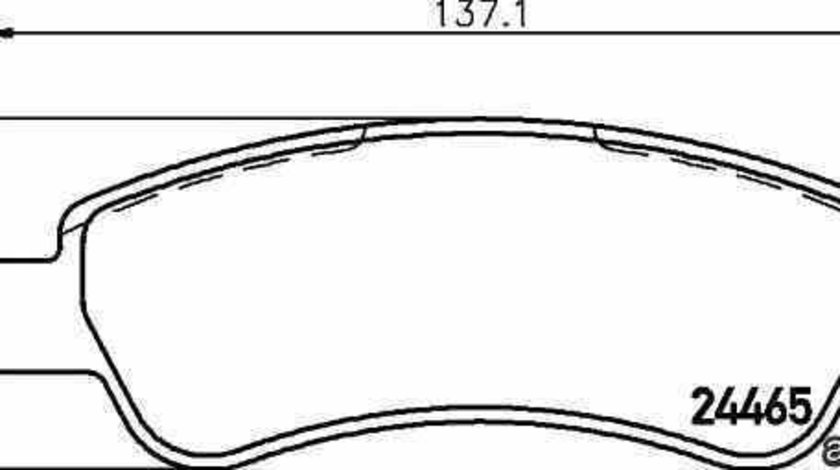Set placute de frana PEUGEOT BOXER caroserie TEXTAR 2446501