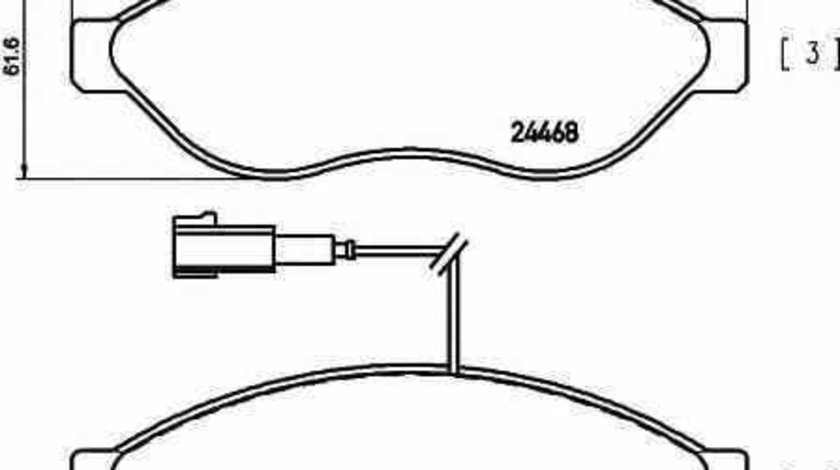 Set placute de frana PEUGEOT BOXER caroserie HELLA 8DB 355 012-931