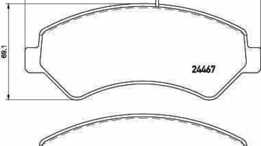 Set placute de frana PEUGEOT BOXER caroserie TEXTAR 2446701