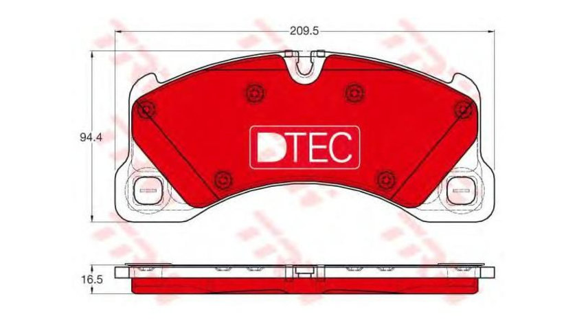 Set placute de frana Porsche CAYENNE 2010-2016 #2 05P1738