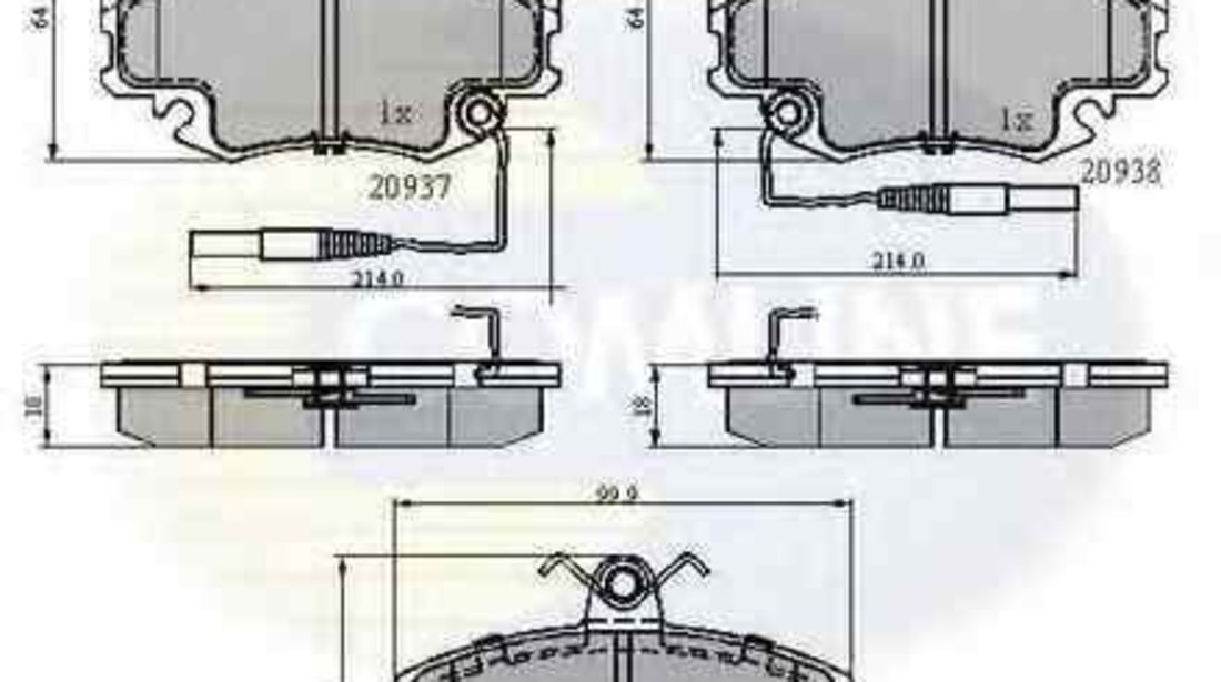 Set placute de frana RENAULT 9 (L42_) COMLINE CBP1431