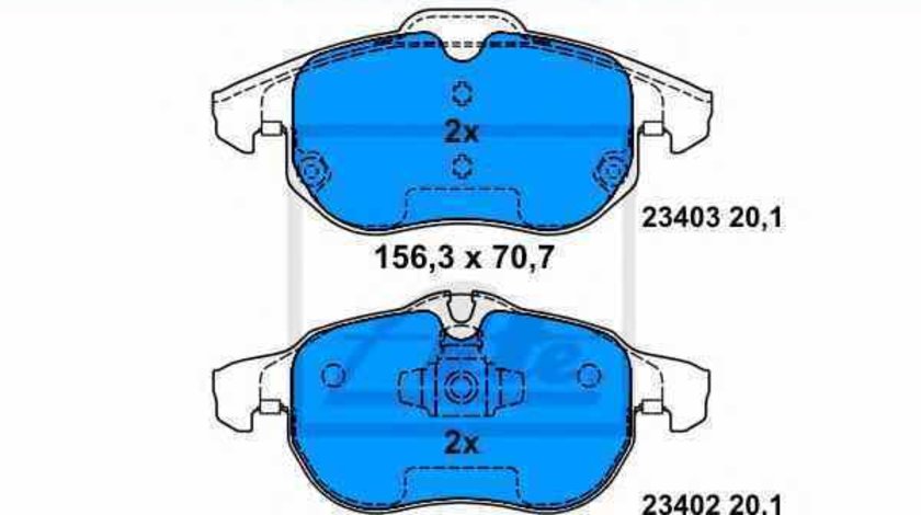 Set placute de frana SAAB 9-3 YS3F ATE 13.0460-7172.2