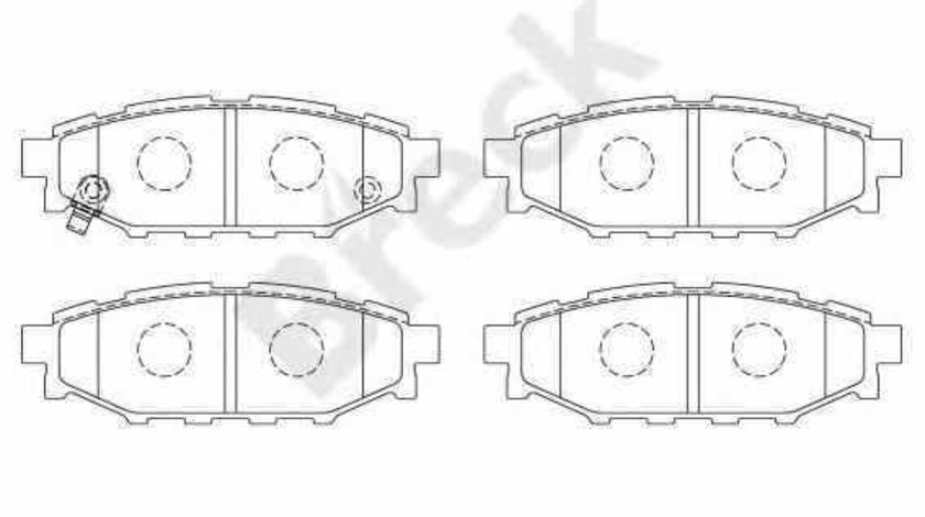 Set placute de frana SUBARU FORESTER SH BRECK 24271 00 702 10