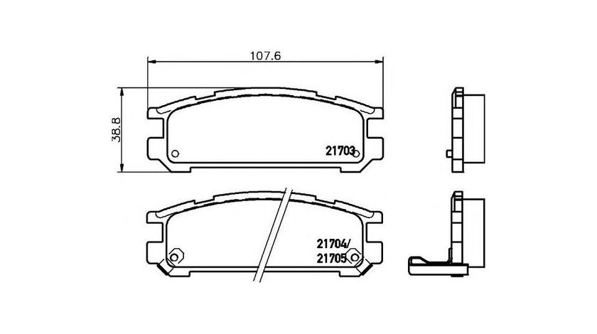 Set placute de frana Subaru SVX (CX) 1992-1997 #2 034202