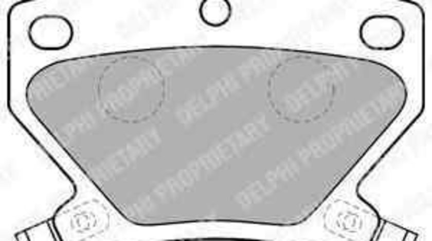 Set placute de frana TOYOTA COROLLA (ZZE12_, NDE12_, ZDE12_) DELPHI LP1513