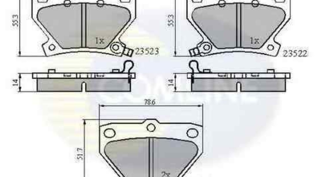 Set placute de frana TOYOTA COROLLA (ZZE12_, NDE12_, ZDE12_) COMLINE CBP3841