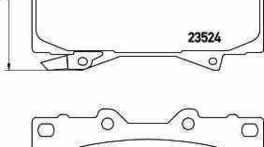 Set placute de frana TOYOTA (FAW) LAND CRUISER 100 HELLA 8DB 355 009-371