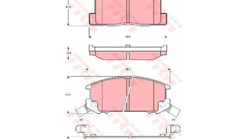 Set placute de frana Toyota MR 2 I (AW1_) 1984-1990 #2 020102