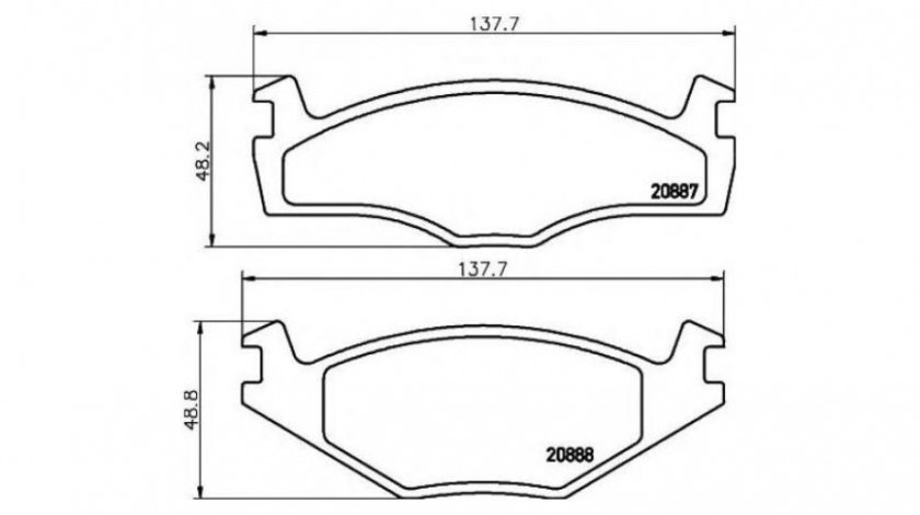 Set placute de frana Volkswagen VW PASSAT Variant (32B) 1980-1989 #2 00116