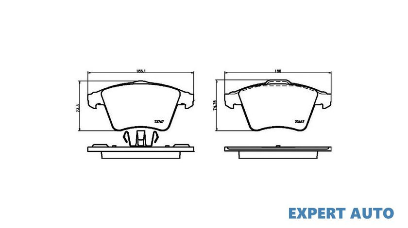 Set placute de frana Volkswagen VW TRANSPORTER / CARAVELLE Mk V bus (7HB, 7HJ, 7EB, 7EJ, 7EF) 2003-2016 #2 0986494107