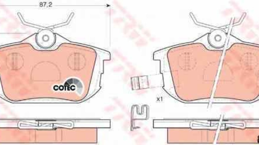 Set placute de frana VOLVO S40 I (VS) TRW GDB1314