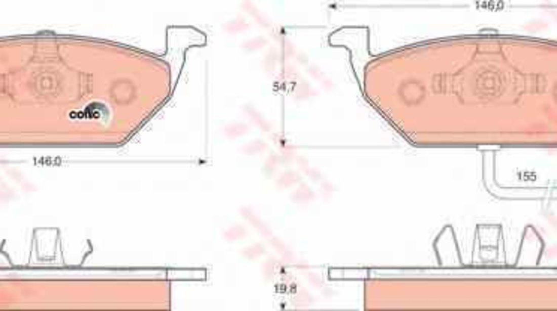 Set placute de frana VW (FAW) BORA HS hatchback TRW GDB1386