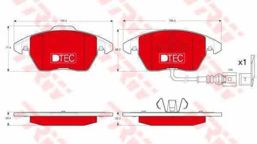 Set placute de frana VW (FAW) GOLF (1K1) TRW GDB1550DTE