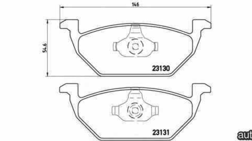 Set placute de frana VW FOX (5Z1, 5Z3) BREMBO P 85 041
