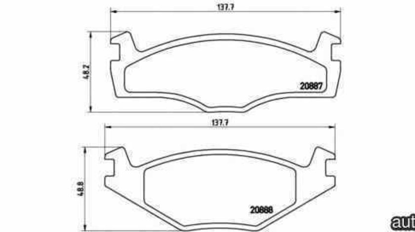 Set placute de frana VW GOLF III 1H1 BREMBO P 85 012