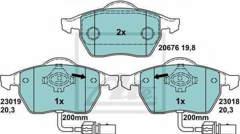 Set placute de frana VW PASSAT Variant 3B6 ATE 13.0470-7110.2