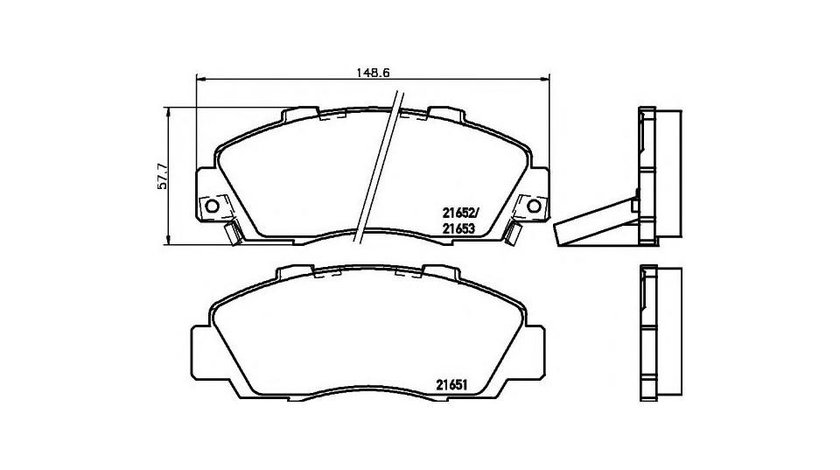 Set placute frana Acura NSX (1990->) #2 035102