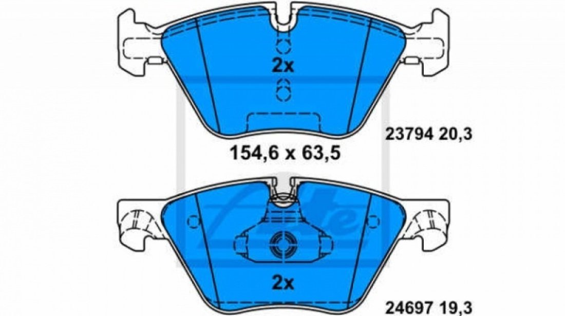 Set Placute Frana Ate 13.0460-7268.2