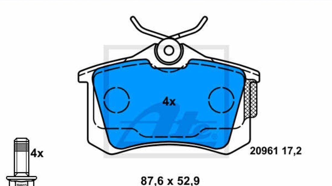 Set Placute Frana Ate Audi A4 B7 2004-2008 13.0460-2820.2