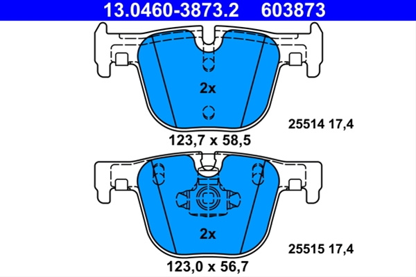 Set Placute Frana Ate Bmw 13.0460-3873.2