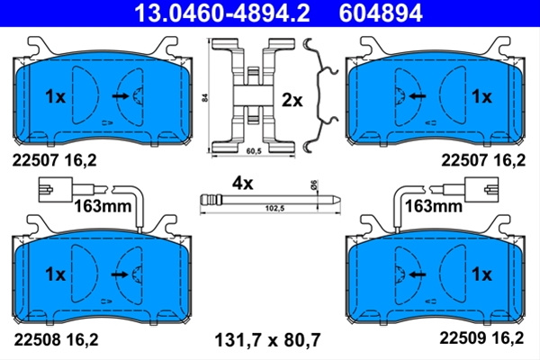 Set Placute Frana Ate Fiat 13.0460-4894.2