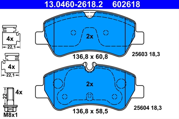 Set Placute Frana Ate Ford 13.0460-2618.2