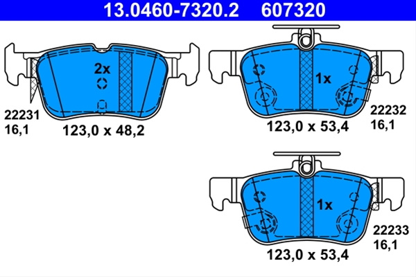 Set Placute Frana Ate Ford 13.0460-7320.2