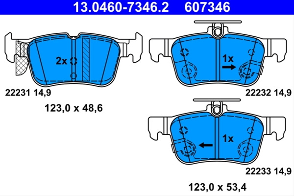 Set Placute Frana Ate Ford 13.0460-7346.2