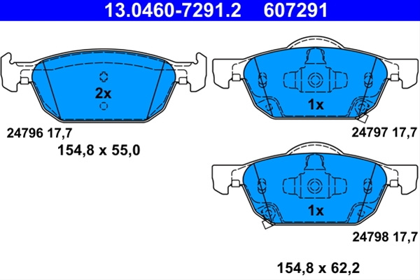 Set Placute Frana Ate Honda 13.0460-7291.2