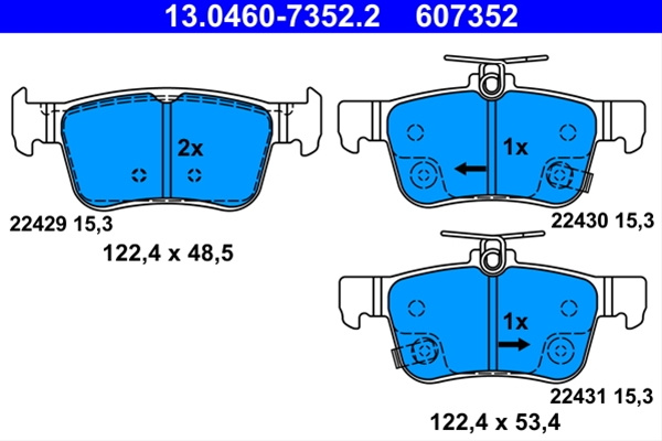 Set Placute Frana Ate Honda 13.0460-7352.2