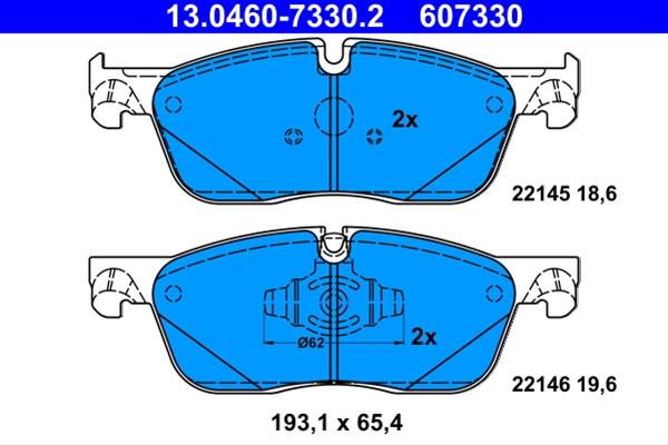 Set Placute Frana Ate Jaguar 13.0460-7330.2