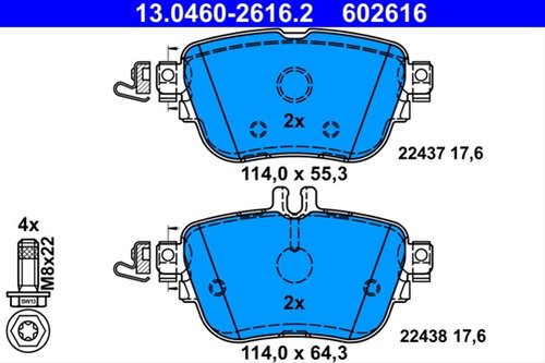 Set Placute Frana Ate Mercedes-Benz 13.0460-2616.2