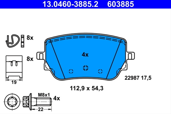 Set Placute Frana Ate Mercedes-Benz 13.0460-3885.2