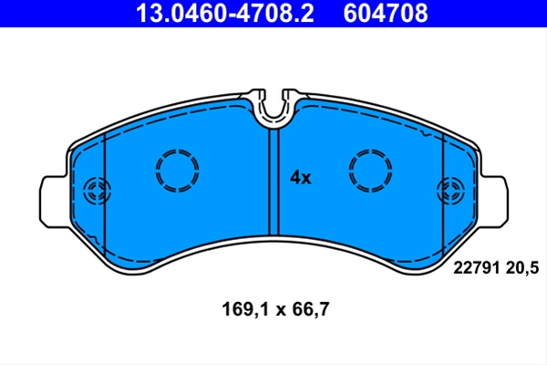 Set Placute Frana Ate Mercedes-Benz 13.0460-4708.2