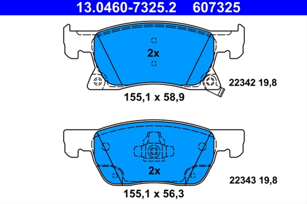 Set Placute Frana Ate Opel 13.0460-7325.2