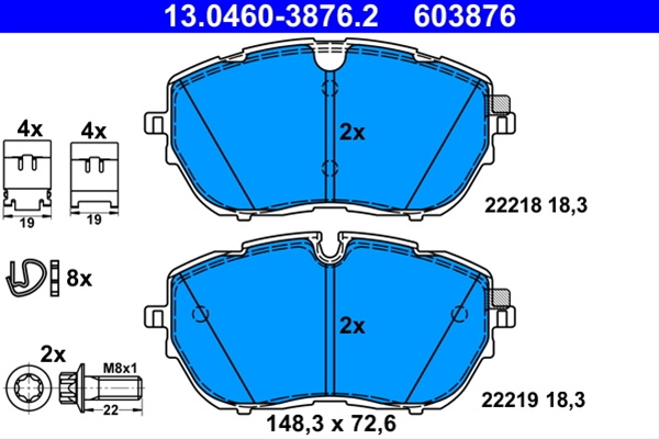 Set Placute Frana Ate Peugeot 13.0460-3876.2