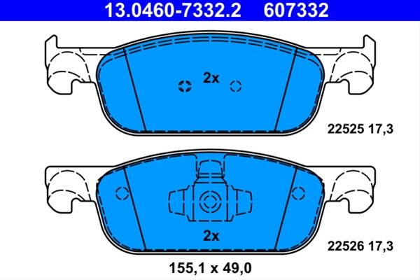 Set Placute Frana Ate Renault 13.0460-7332.2