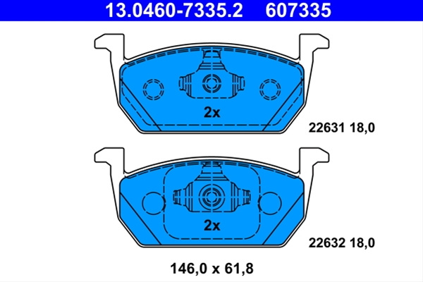 Set Placute Frana Ate Skoda 13.0460-7335.2