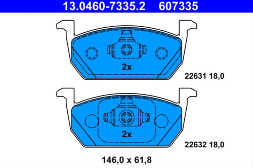 Set Placute Frana Ate Skoda 13.0460-7335.2