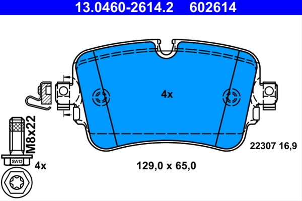 Set Placute Frana Ate Vag 13.0460-2614.2