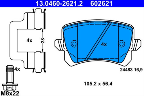 Set Placute Frana Ate Vag 13.0460-2621.2
